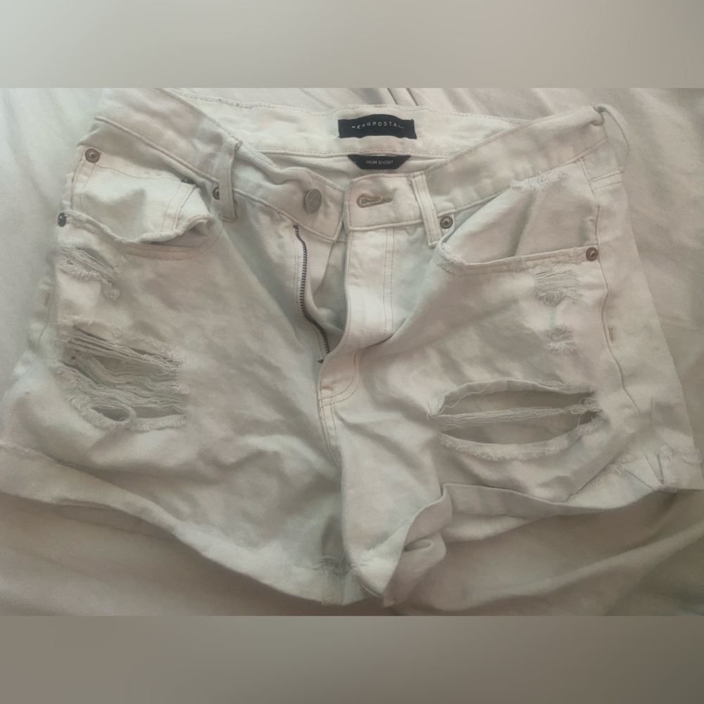 Aeropostale white jean shorts